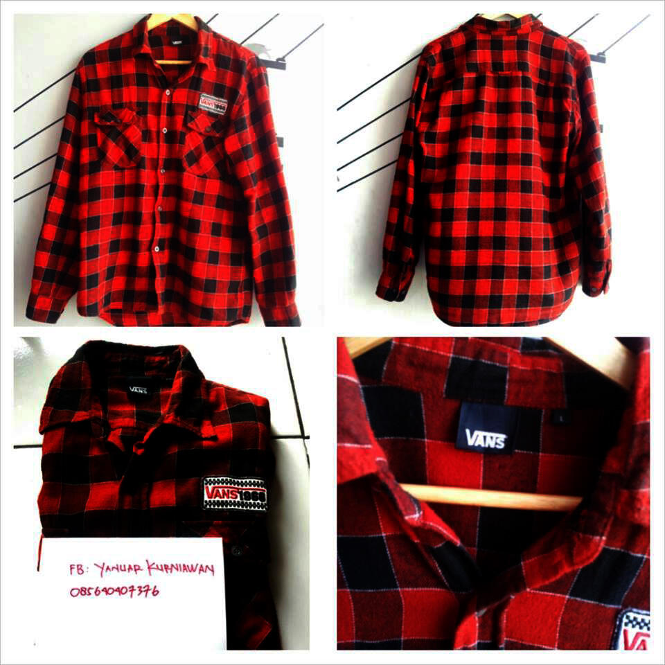terjual kemeja flannel flanel vans original second like terjual kemeja flannel flanel vans original second like