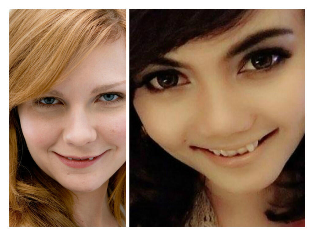 Wou tau ga wou.. Rina Nose mirip kirsten Dunst? 