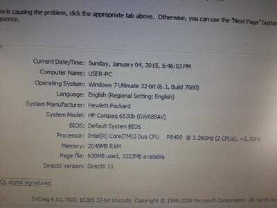Hp Probook 6530B P8400~2.4Ghz,Hdd320,Ram2Gb 98% Mulus