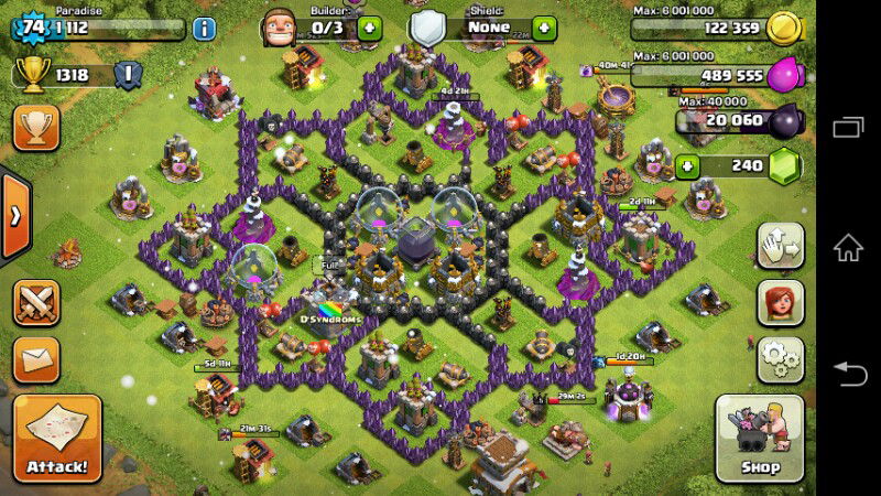 Jual char Clash of Clan TH 8
