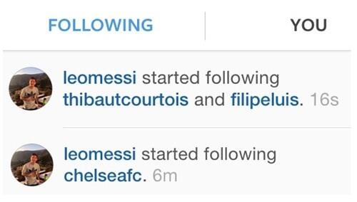( wow heboh ) Iniesta delete Instagram Messi , Messi gabung chelsea fc di instagram