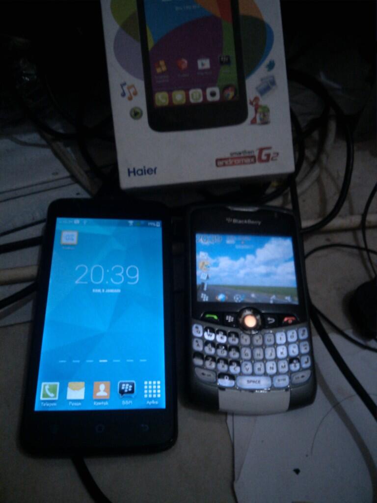 WTS Borongan Andromax G2 Fullset Mulus & BB Blackberry 8320 Normal BU Bandung
