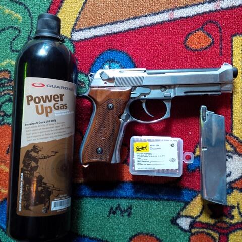 JUAL BERETTA KSC M9A1 SISTEM 7 GBB 6 MM FULL CHROME BANDUNG