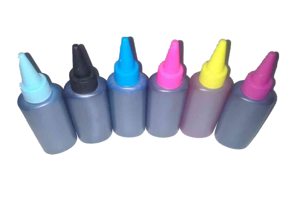 Dye Ink 100ml BK,C,Y,M,LC,LM (beli 1 pcs bonus 1pcs lampu led blub)