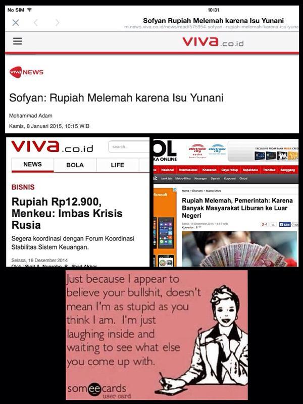 (Kemarin, Salah Yunani Sekarang AS &Eropa ) Rupiah Melemah akibat Pengaruh AS & Eropa
