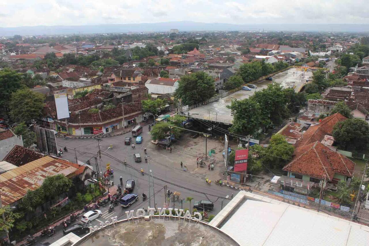 parkiran baru di Jogja (PABEAN) kalau dilihat dari atas