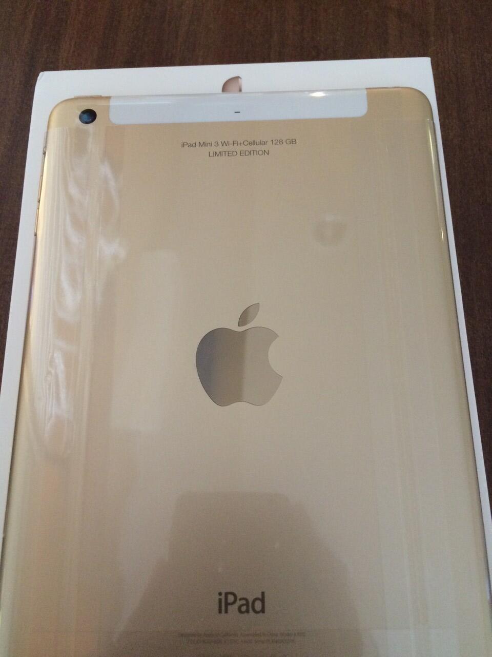 iPad Mini 3 Gold Wifi+Cellular 128 GB mulus 100 % LIMITED EDITION