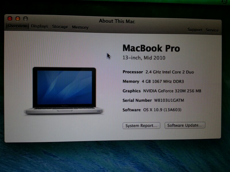 ◆¤◆apple macbook pro13 inch 2.4GHZ CORE 2 DUO hd 256 gb, ram 4gb◆●◆