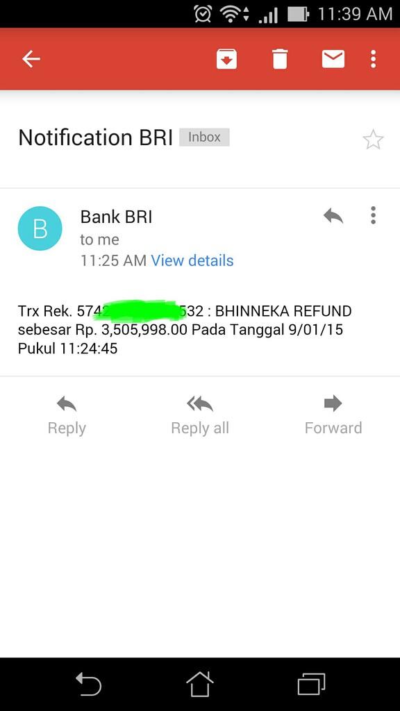 Surat terbuka utk Bhinneka: Mohon kembalikan dana saya.