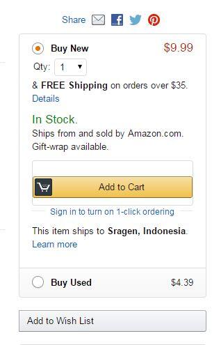 cara mengecek ongkir di amazon