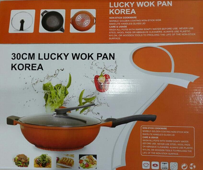 WOK PAN MARBLE ANTI LENGKET GORES KHUSUS DIRECT SELLING DAN RESELLER