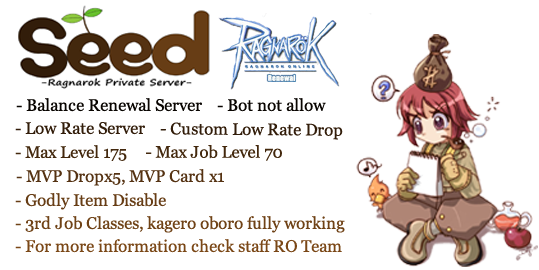 &#91;Private Server&#93; Seed Ro - Low Rate Server