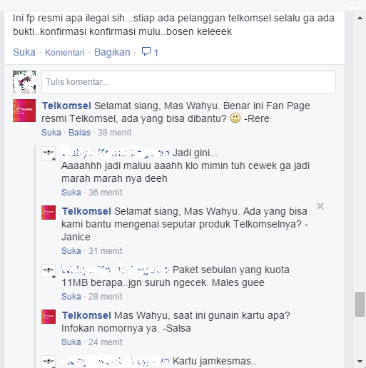 Troll terhadap Telkoms*l di Facebook. Ngakak Inside, coeg!!!