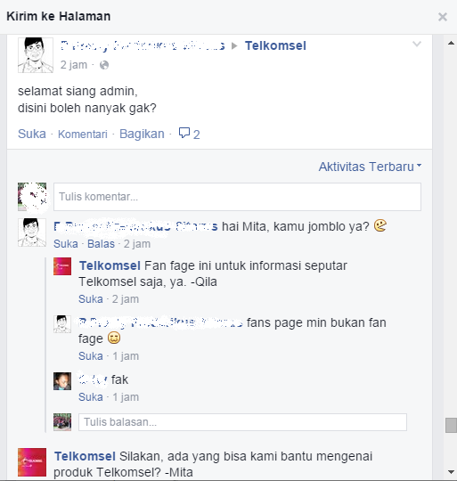 Troll terhadap Telkoms*l di Facebook. Ngakak Inside, coeg!!!