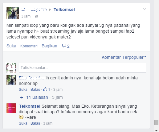 Troll terhadap Telkoms*l di Facebook. Ngakak Inside, coeg!!!