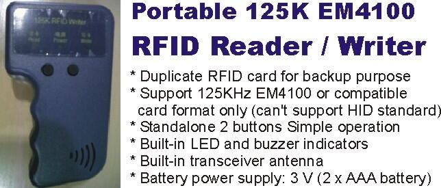 Portable 125 RFID Reader / Writer
