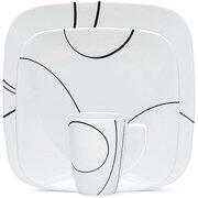 CORELLE DINNERSET 16 PCS ( SIMPLE LINE) MODEL TERBARU DARI US