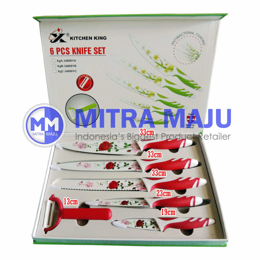 ¤═══¤۩۞۩KITCHEN KING Pisau Dapur Keramik Anti Bacteria Set 6 Pc۩۞۩¤═══¤ (BANDUNG)