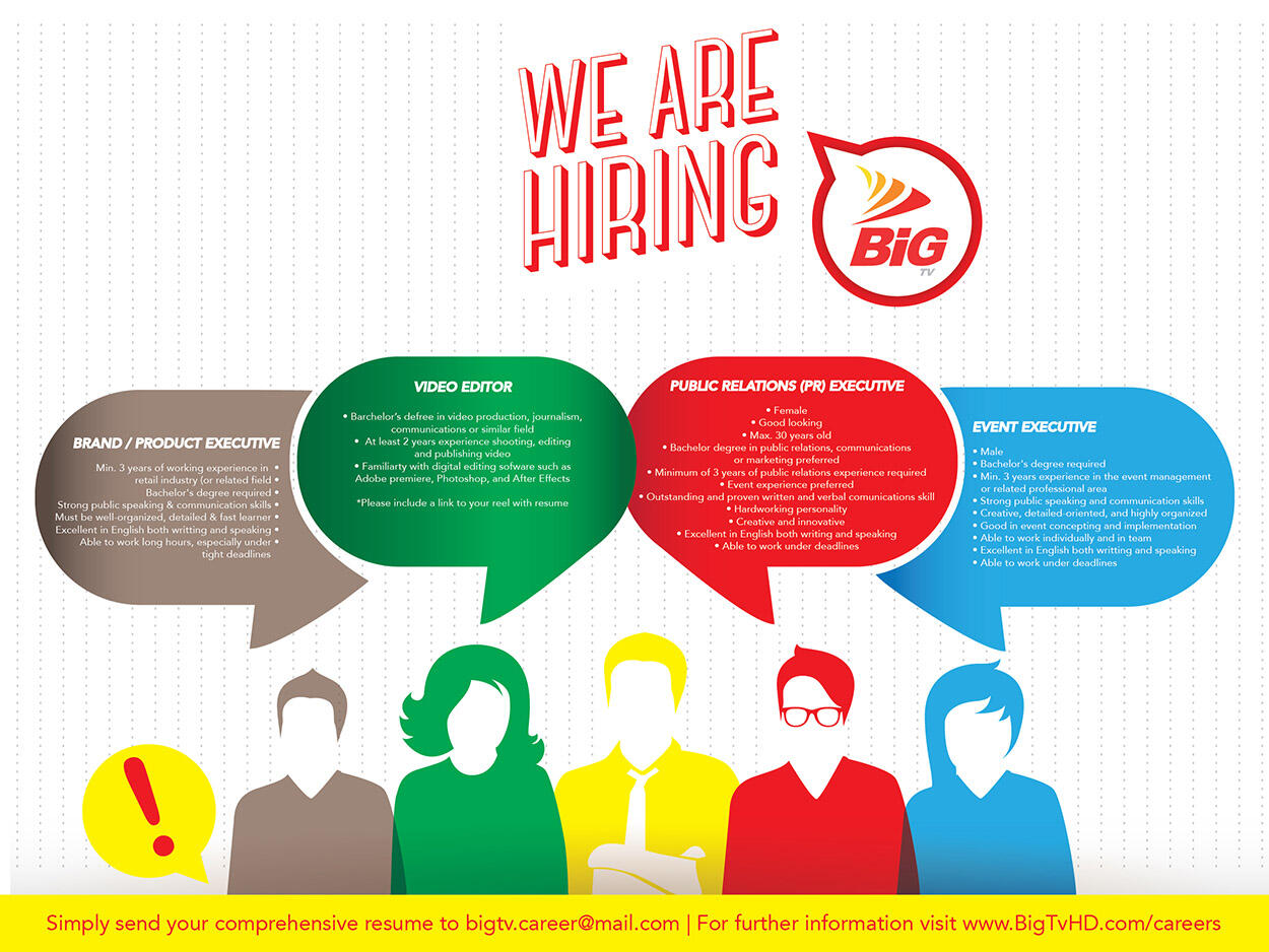 &#91;JAKARTA&#93; Vacancy - PUBLIC RELATIONS, EVENT EXECUTIVE, &amp; BRAND EXECUTIVE