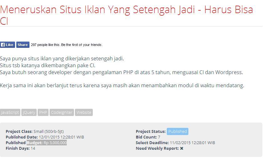 &#91;WTB&#93; Meneruskan Situs Iklan Yang Setengah Jadi - Harus Bisa CI