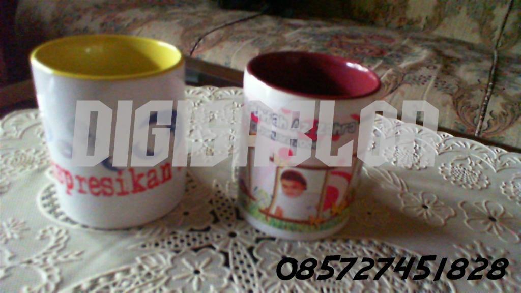 Mug Sablon Desain Bebas Buat Satuan