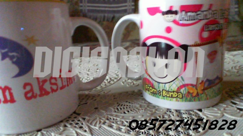Mug Sablon Desain Bebas Buat Satuan