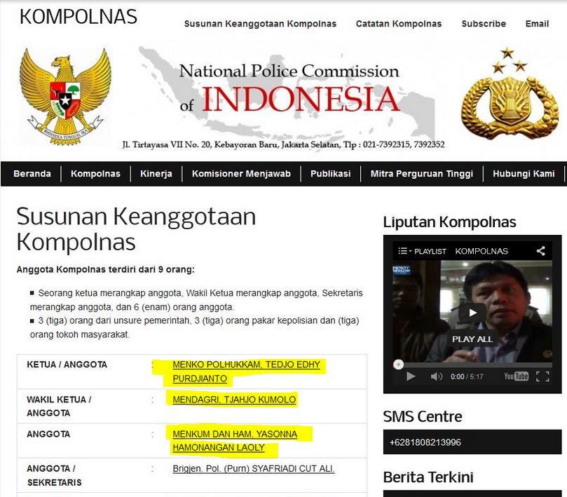 &#91;Gagal Mikir&#93; Salahkan Kompolnas, Bukankah Pentolan Ompolnas Orang Pilihan Jokowi ??