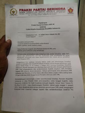 Dukung Komjen Budi, Gerindra Samakan dengan Kasus Bibit-Chandra 