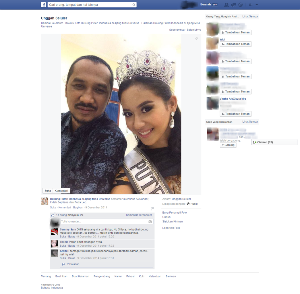 Foto Mesra ala Samad dan Putri Indonesia 2014? 