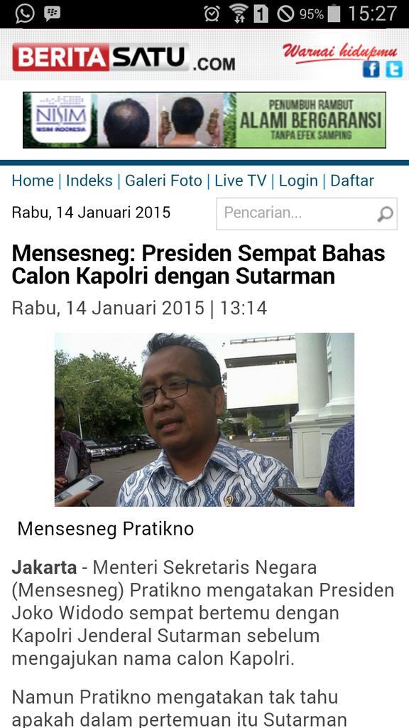 ( KOK BISA ? ) Penunjukan Budi, Kapolri Mengaku Tak Dimintai Pendapat
