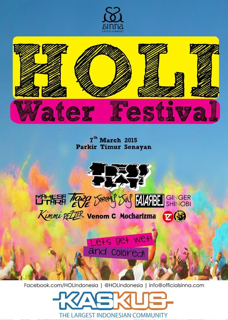 Mau Tiket Gratis ke Holi Water Festival 2015 dari KASKUS?