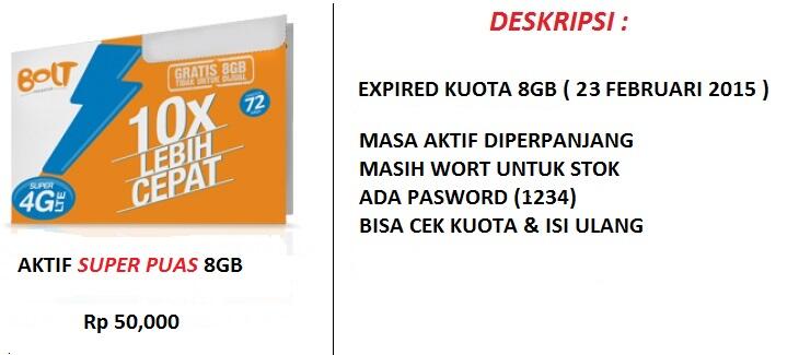 ★KARTU PERDANA BOLT ★8GB ★14GB★40GB★ HARGA BERSAHABAT ★★★★★