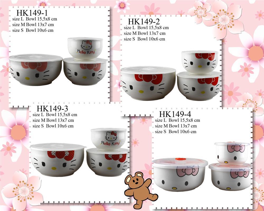 Botol, cetakan, Gelas, sendok, garpu, mangkok, piring , tempat bekal Hello Kitty
