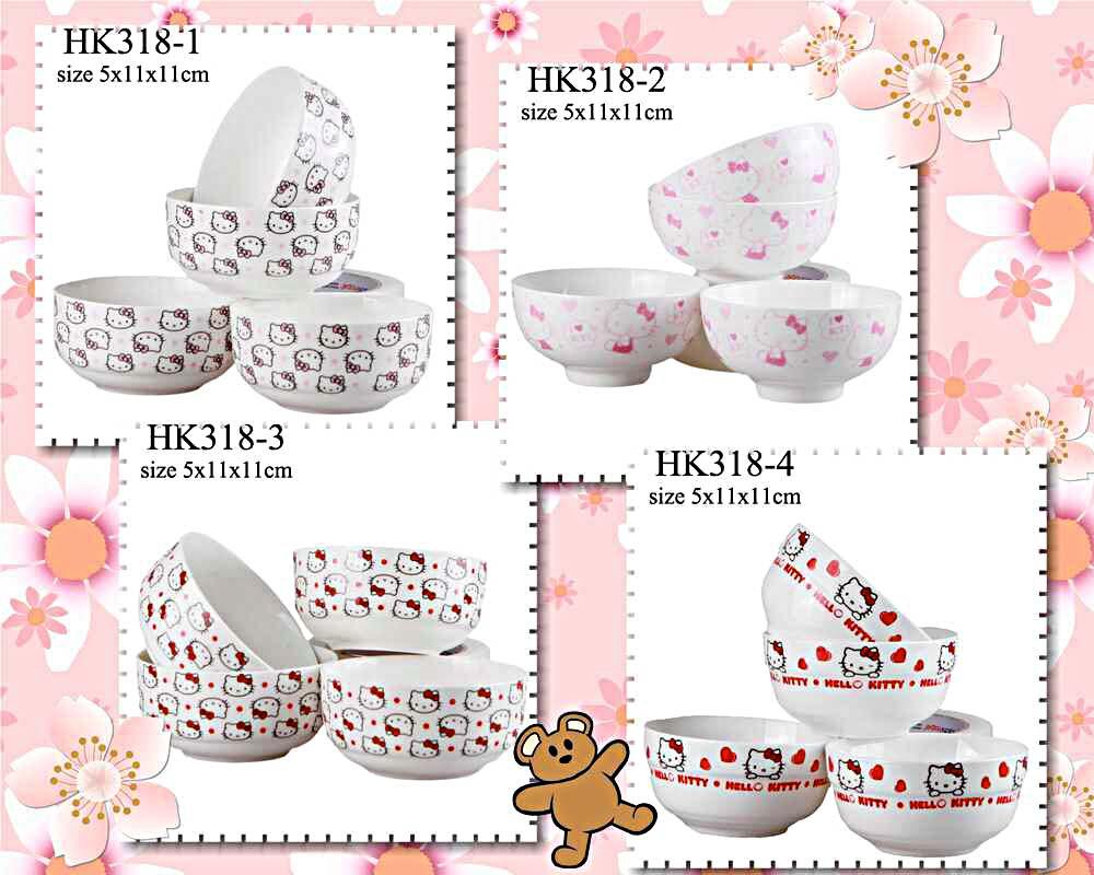 Botol, cetakan, Gelas, sendok, garpu, mangkok, piring , tempat bekal Hello Kitty