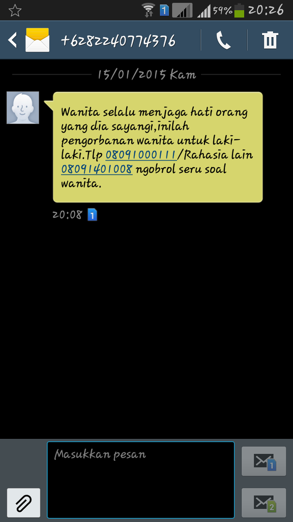 Modus baru penipuan nyedot pulsa lewat SMS