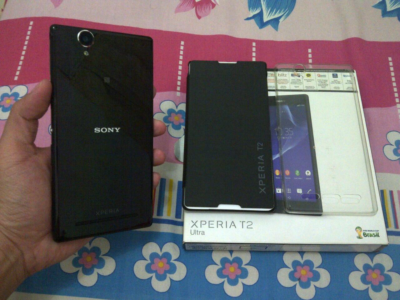 Jual Sony T2 ultra black garansi resmi Sony 9 bulan