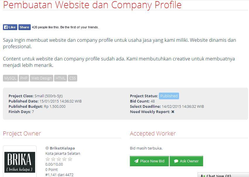 &#91;LOWONGAN FREELANCE INDONESIA&#93; Pembuatan Website dan Company Profile