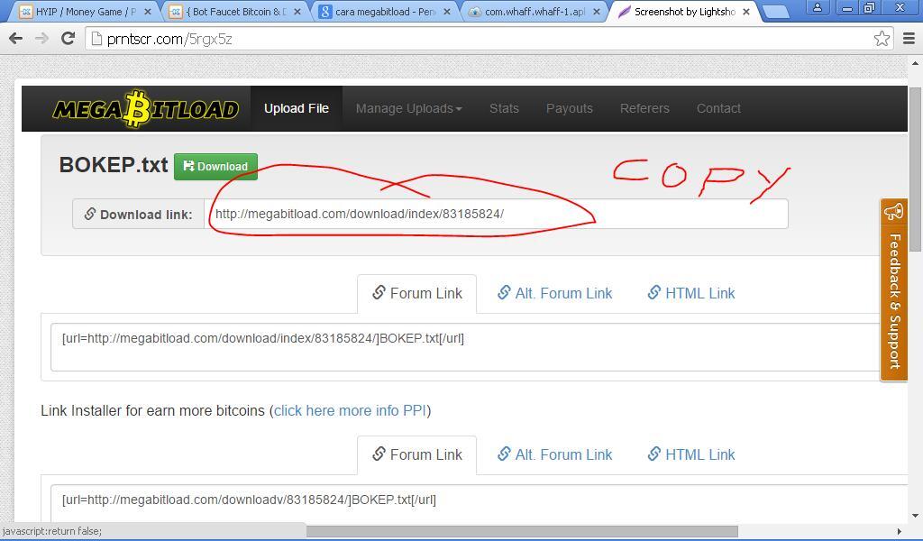 [HOT] Buat Agan yang Suka Upload Sekalian Dapet BTC