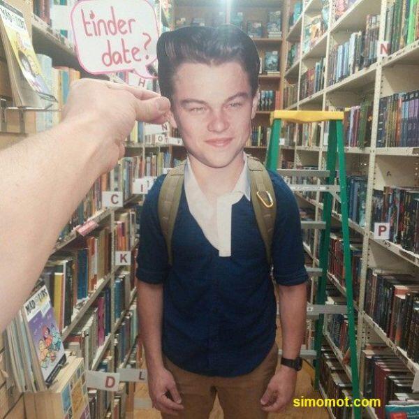 Pria Ini Iseng memasang Foto Leonardo DiCaprio Pada Wajah Orang