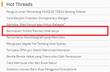 Bermacam Simbol Pita beserta makna nya dan Pita merah AIDS