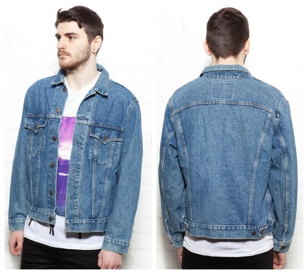 Jaket/Jacket Jeans Levi's/Levis Blue Washed Original Sz S