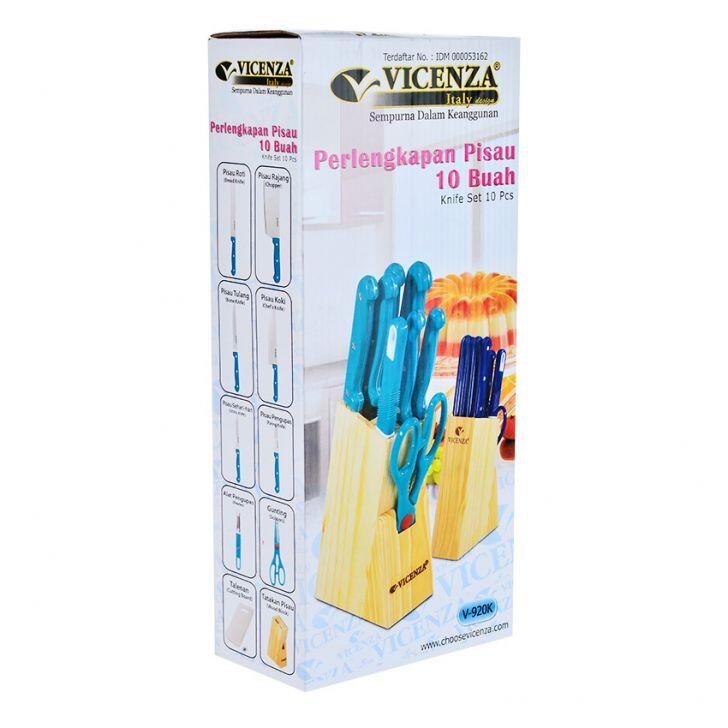 Vicenza Pisau Set - 10 Buah - Stainless Steel