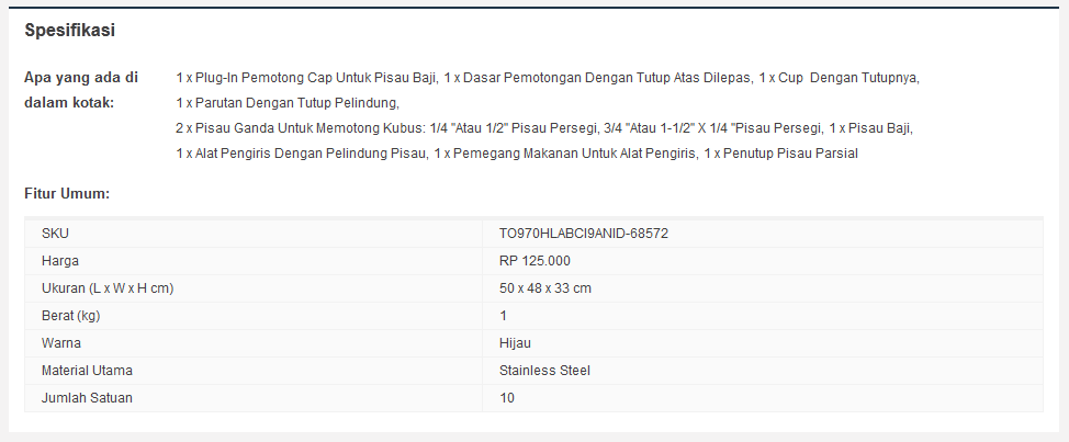 Nicher Disher Set Pemotong - Hijau