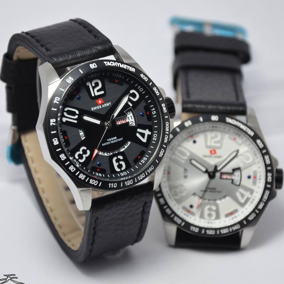 Terjual Jam Tangan Swiss Army dhc+, kanvas-rantai-kulit 