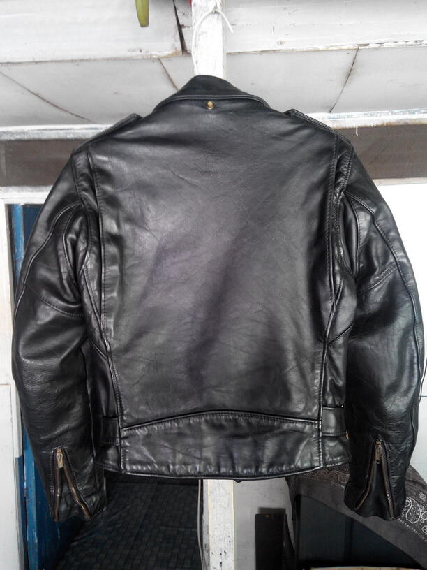 JAKET KULIT/LEATHER JACKET SCHOTT PERFECTO 618 DARK BROWN CLIP KANCING GOLD