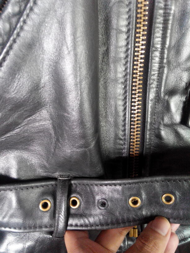 JAKET KULIT/LEATHER JACKET SCHOTT PERFECTO 618 DARK BROWN CLIP KANCING GOLD