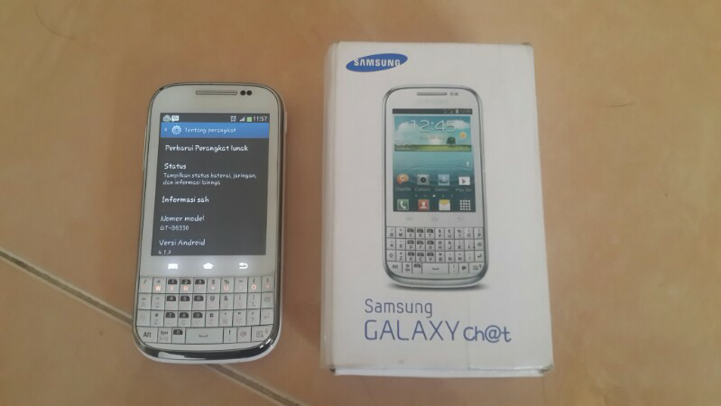 Samsung Galaxy Chat white mulus fullset MALANG