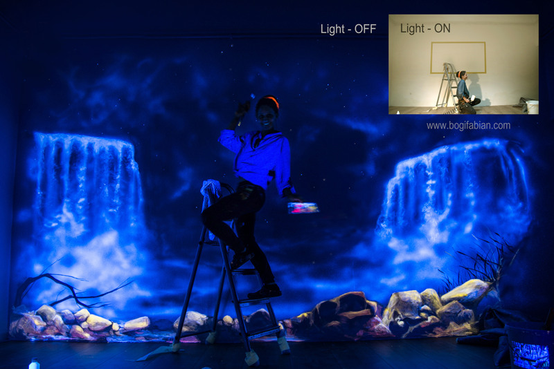 Begini kerennya mural glow in the dark buatan seniman Hungaria