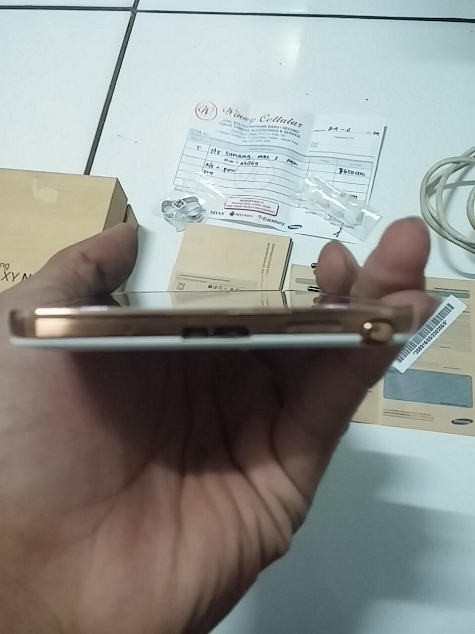 samsung galaxy note3 rose gold white mulus garansi panjang
