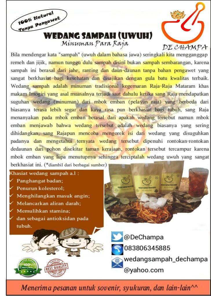 De Champa## Wedang Sampah## Minuman Para Raja